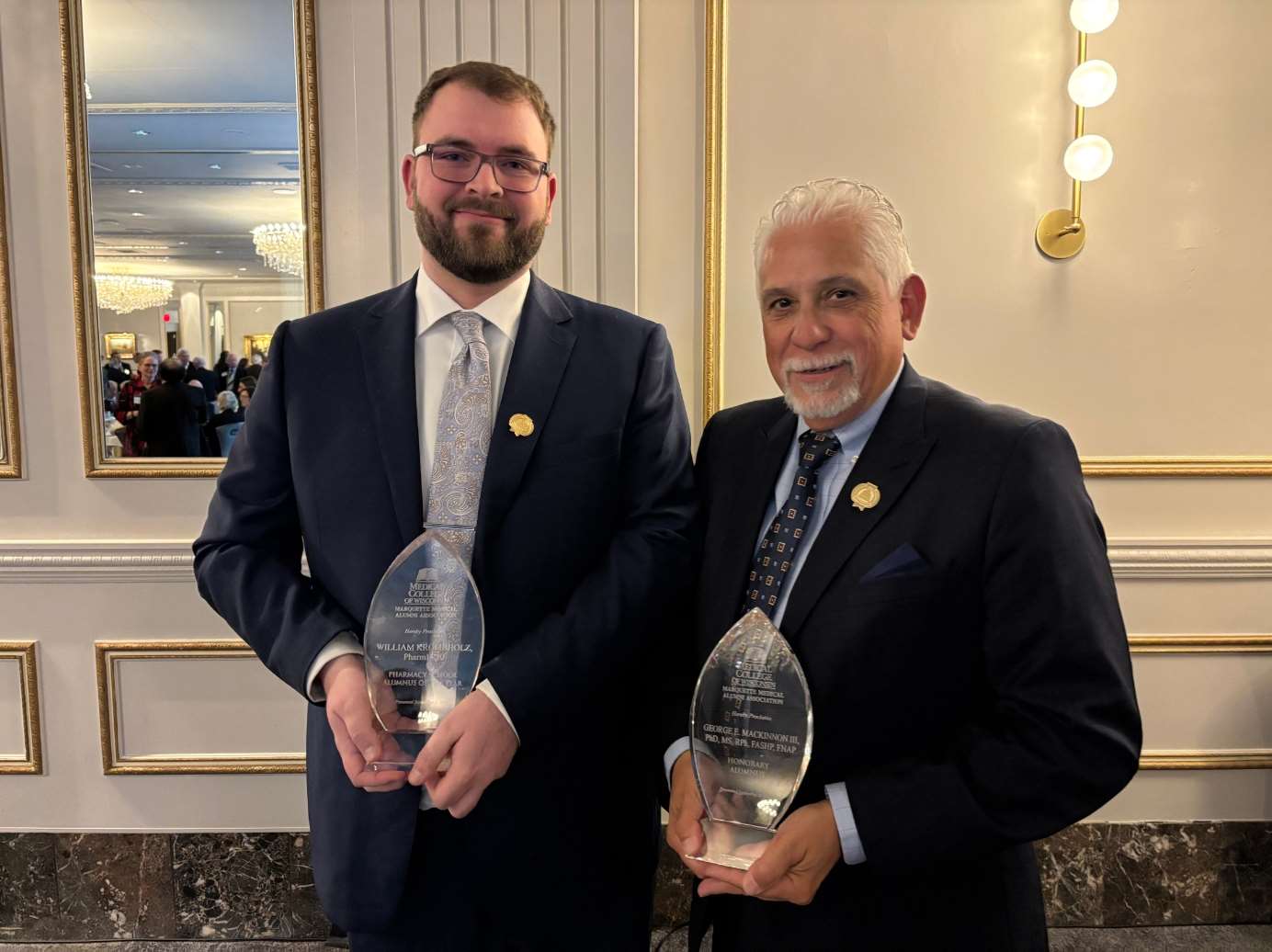 (l-r): William Krombholz, PharmD, and George E. MacKinnon III, PhD, DMSc (Hon.), MS, RPh