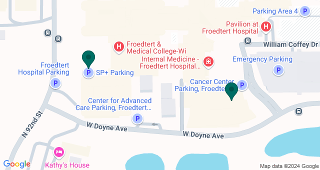 map of clinics' locations