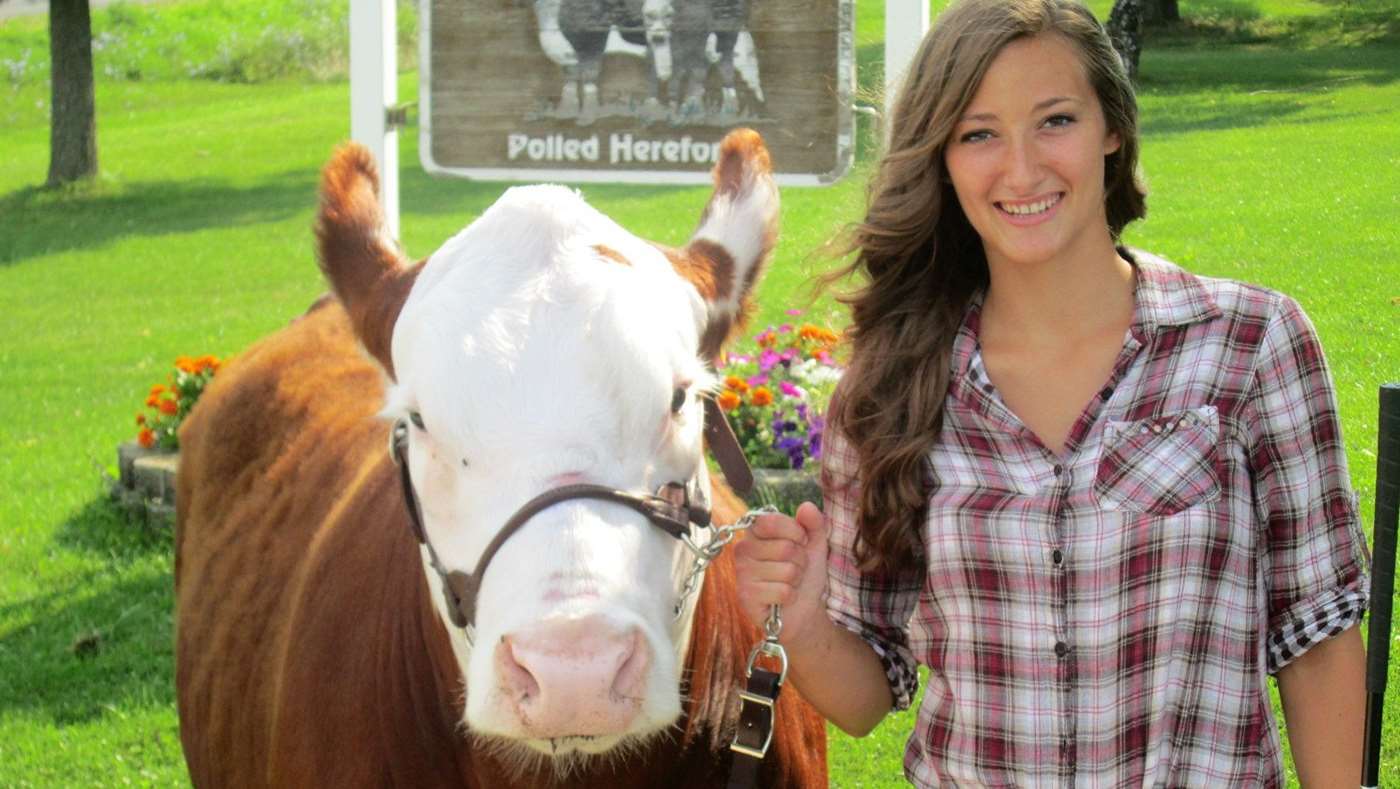 Elizabeth Abegglen and steer