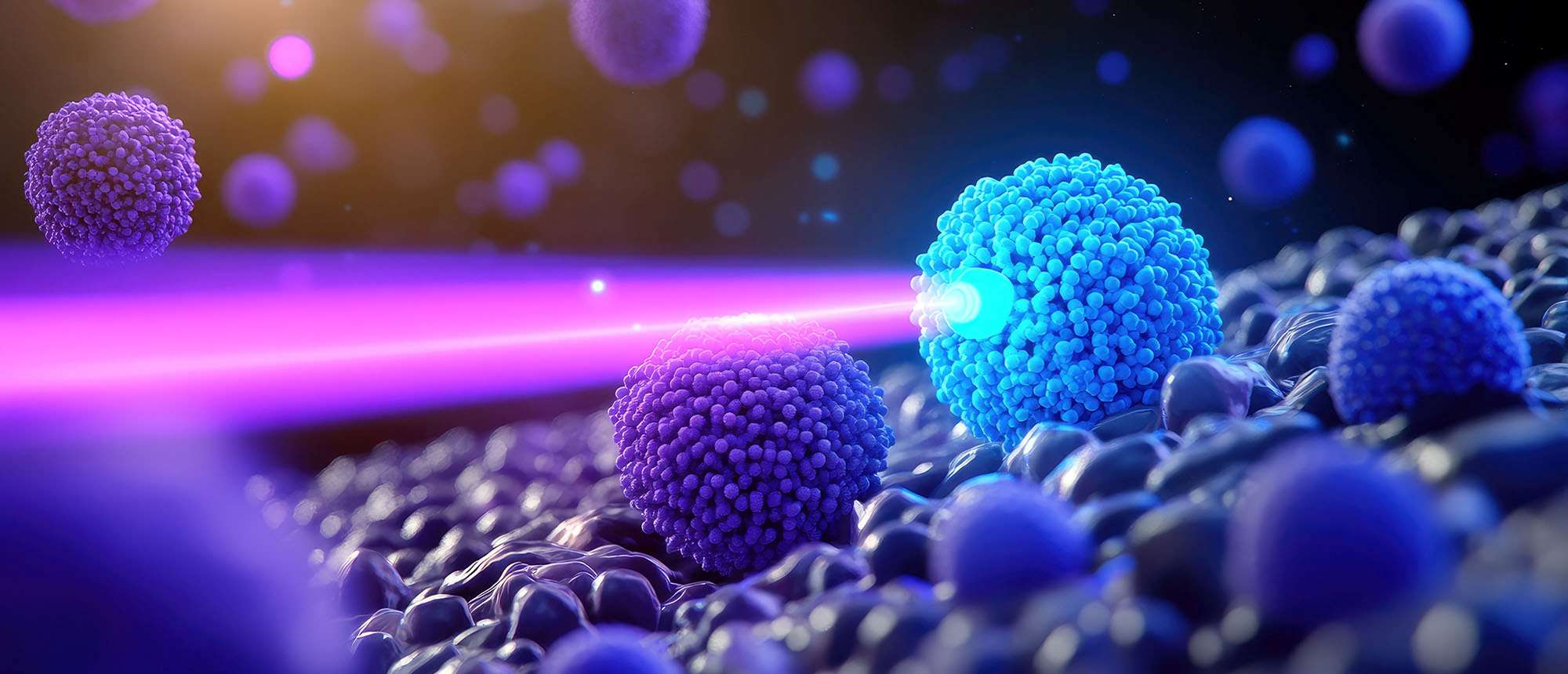 Picture of a cancer cell receiving treatment