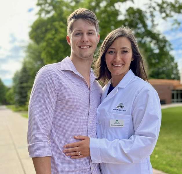 Elizabeth Abegglen and another person, MCW-Green Bay White Coat Ceremony