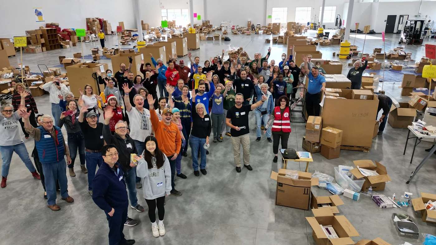 Ukrainian medical aid warehouse