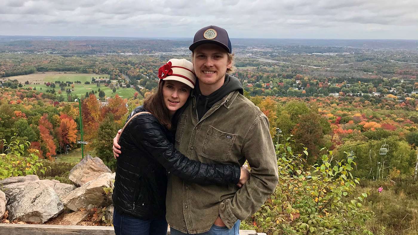 John Feemster, MD, and Meg Lieb, MD, in the mountains