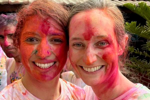 Our residents participating in the Holi Festival, Nepal