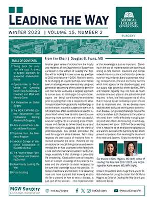 MCW Department of Surgery Winter 2023 Newsletter