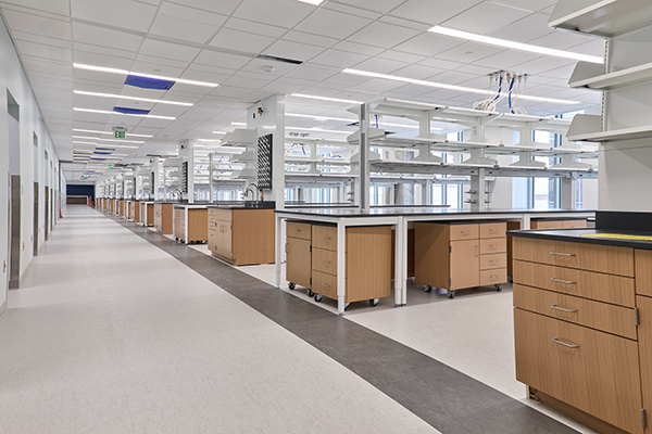 MCW Center for Cancer Discovery building interior lab space