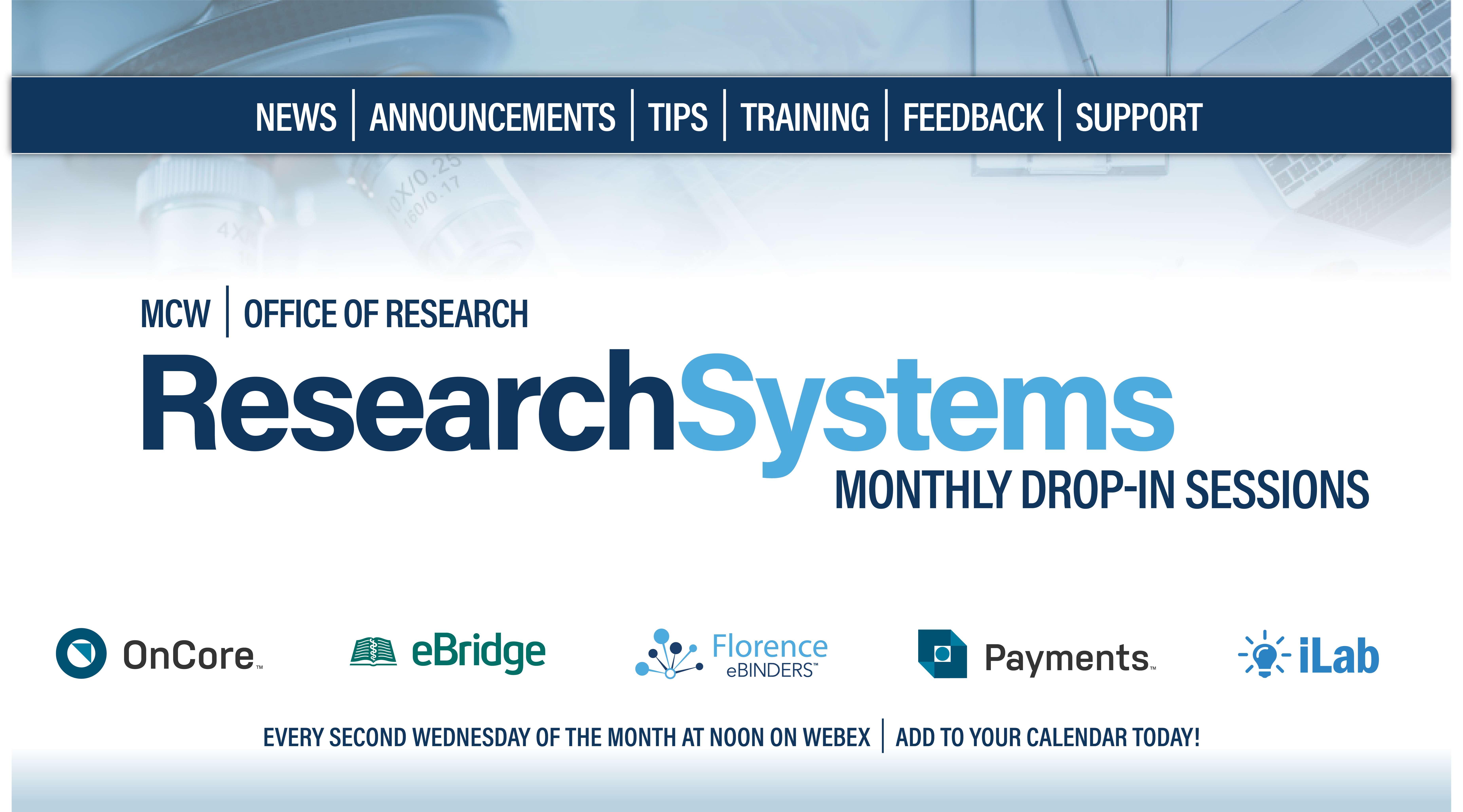 Research Systems Drop In Sessions